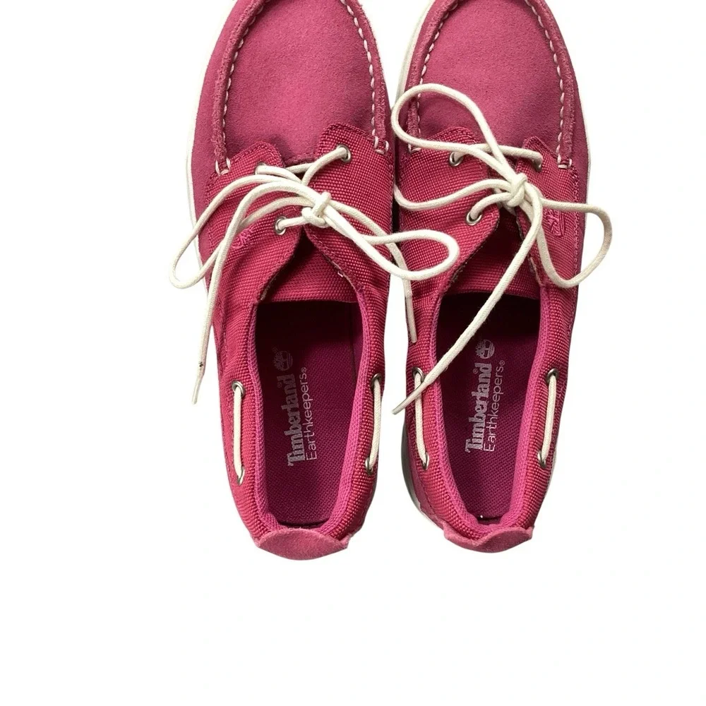 Timberland Girls Pink Suede Penny loafer style |‎ Size 5.5